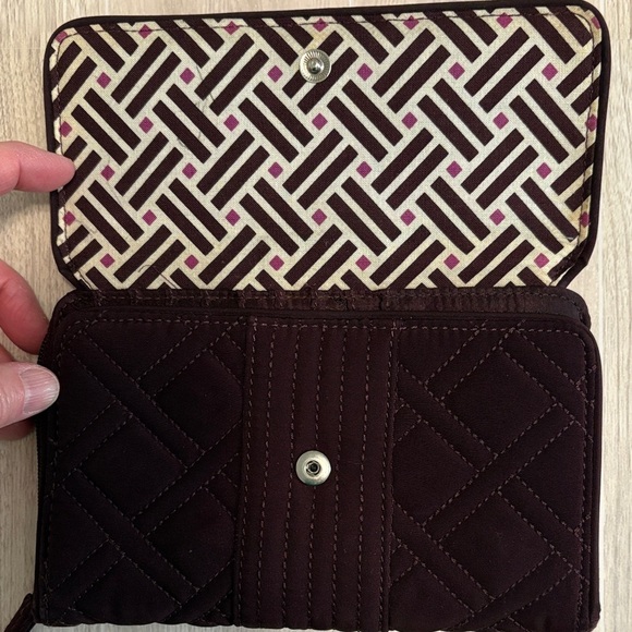 Vera Bradley Quilted Clutch in Rich Burgundy - Picture 5 of 7
